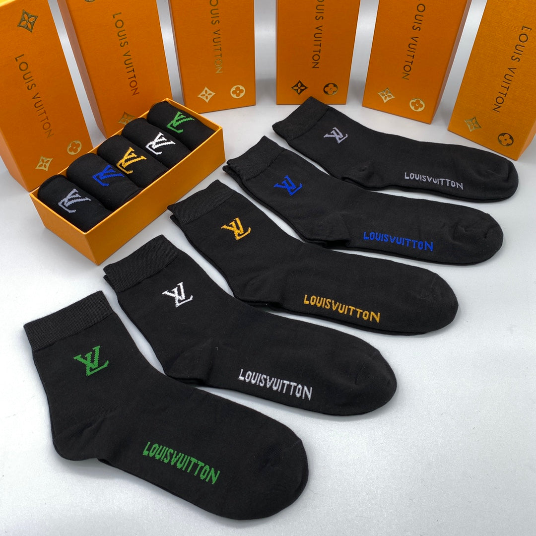 Louis Vuitton Crew Socks - 5-Pair Pack