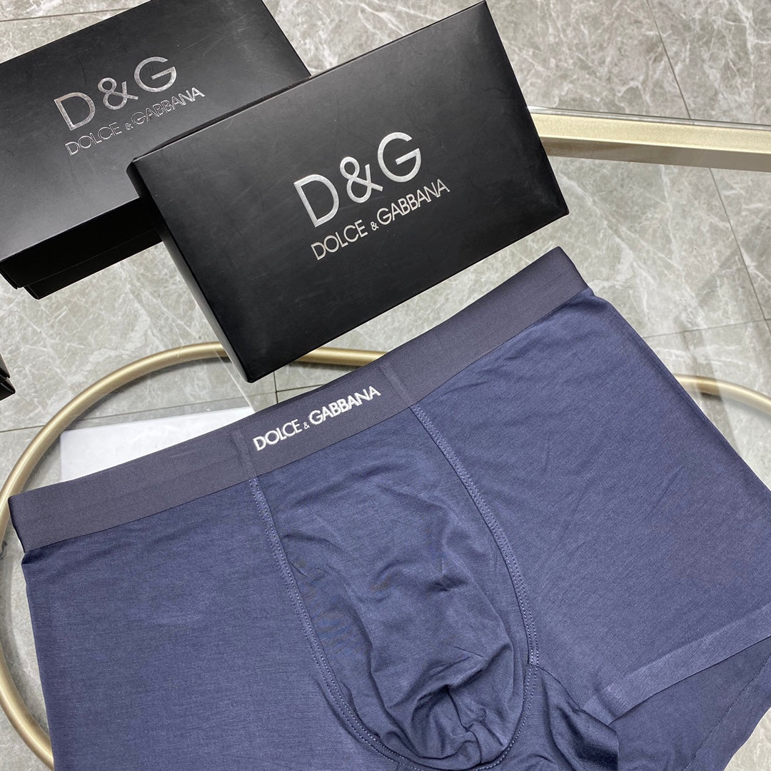 Dolce & Gabbana Blue, Green & White Tonal Waistbands Men's Boxer Briefs