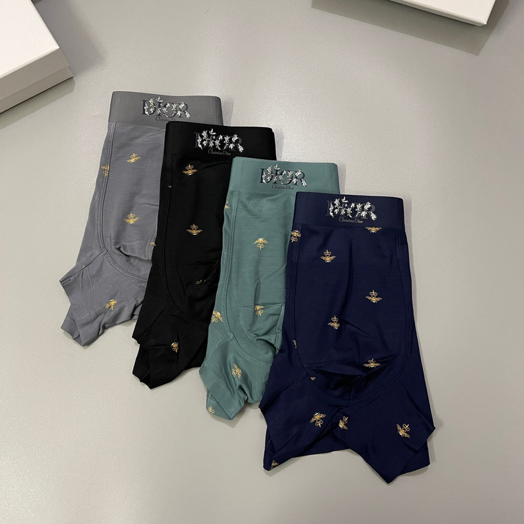 Dior Visible Waistband, Colour And Emblem Details Men's Boxer Briefs - 3-Piece Box