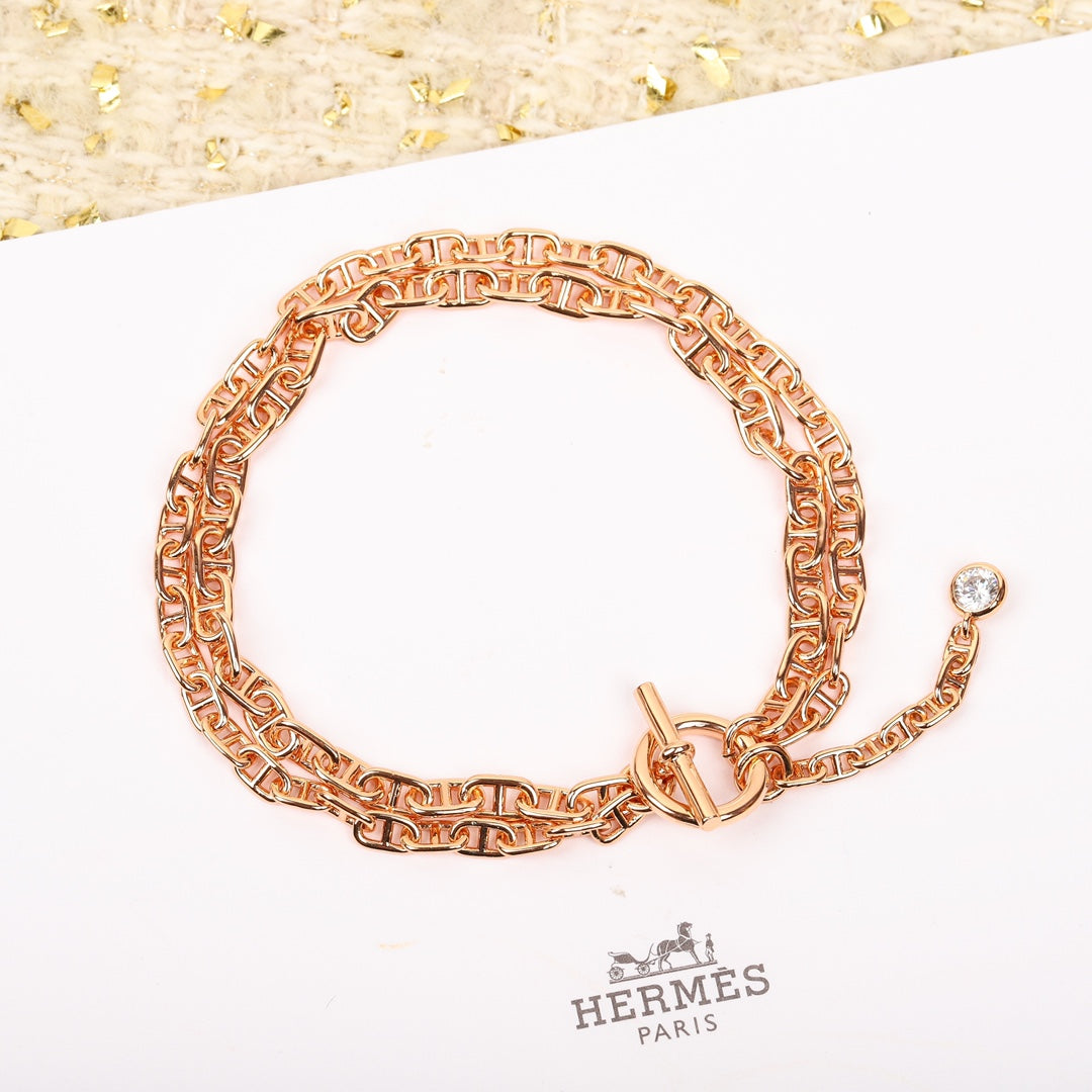 Martin Graham bracelet in polished metal-tone – front product view