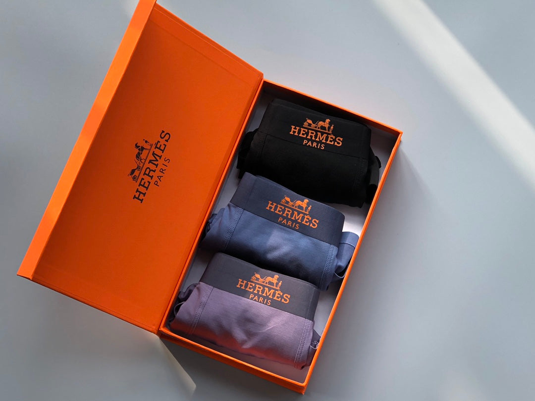 Hermes Men's Boxer Briefs - 3-Piece Box