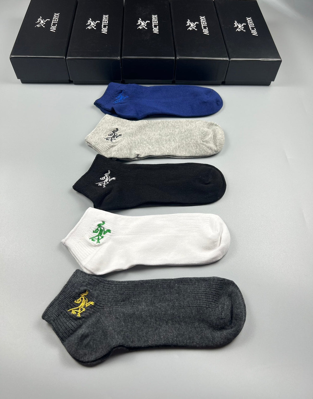 Arc'teryx Double-Needle Cotton Ankle Socks - 5-Pair Box