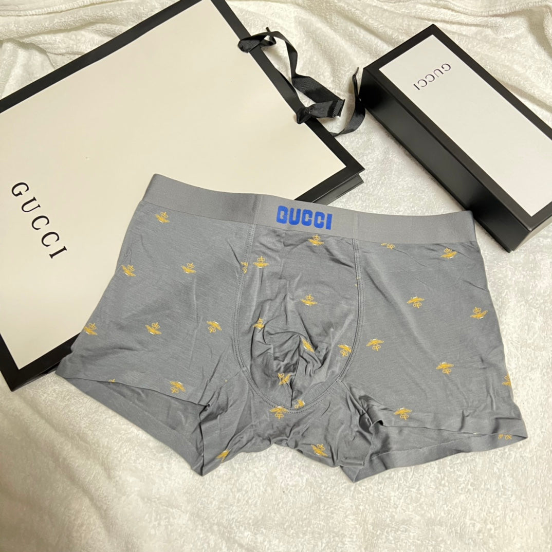 Gucci Small Bee-Style Motifs Men's Boxer Briefs - 3-Piece Box