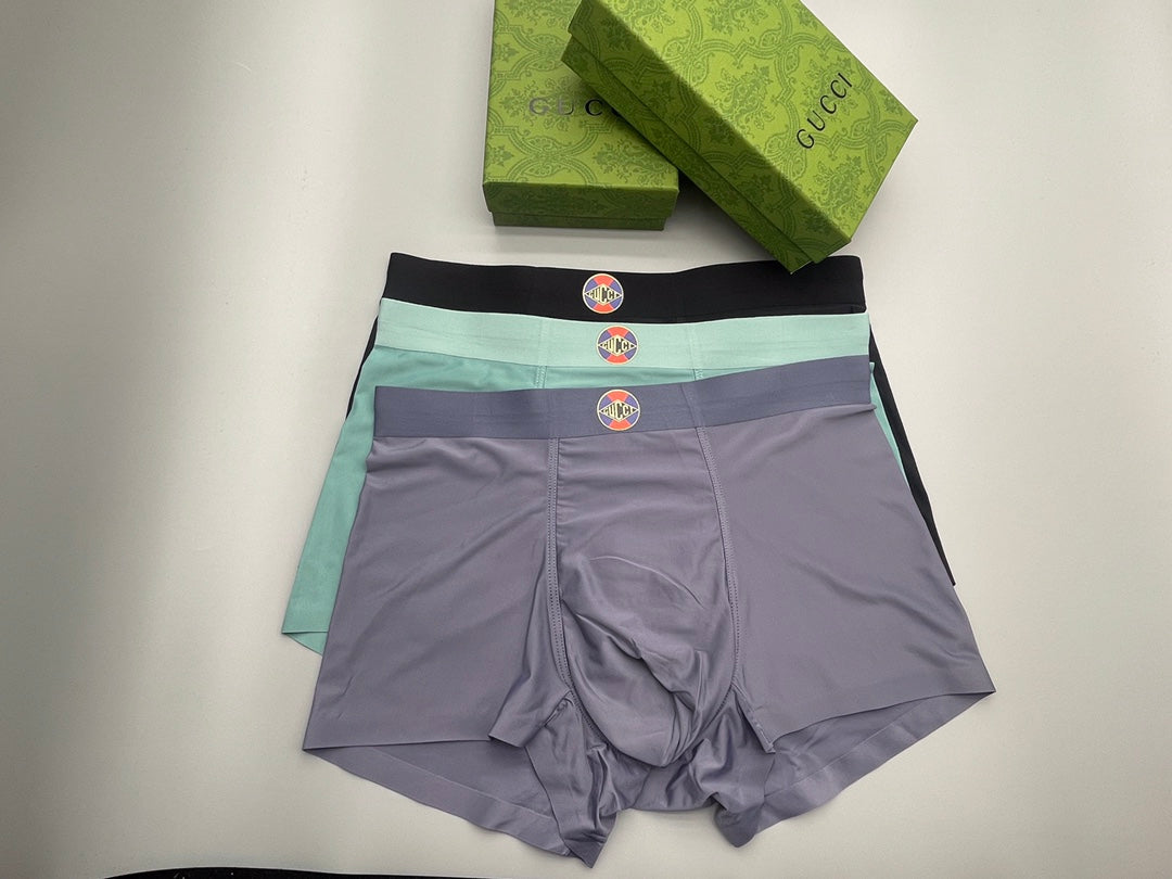 Gucci Tonal Logo Waistbands Men's Boxer Briefs - 3-Piece Box