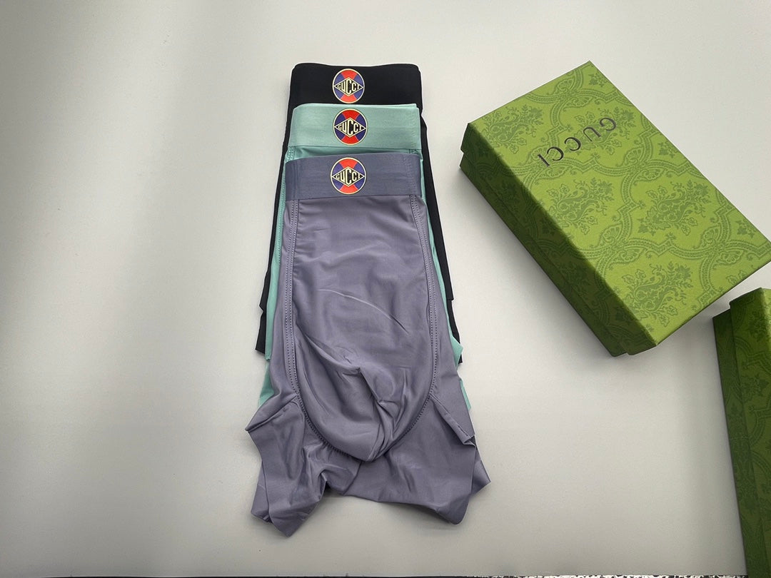 Gucci Tonal Logo Waistbands Men's Boxer Briefs - 3-Piece Box