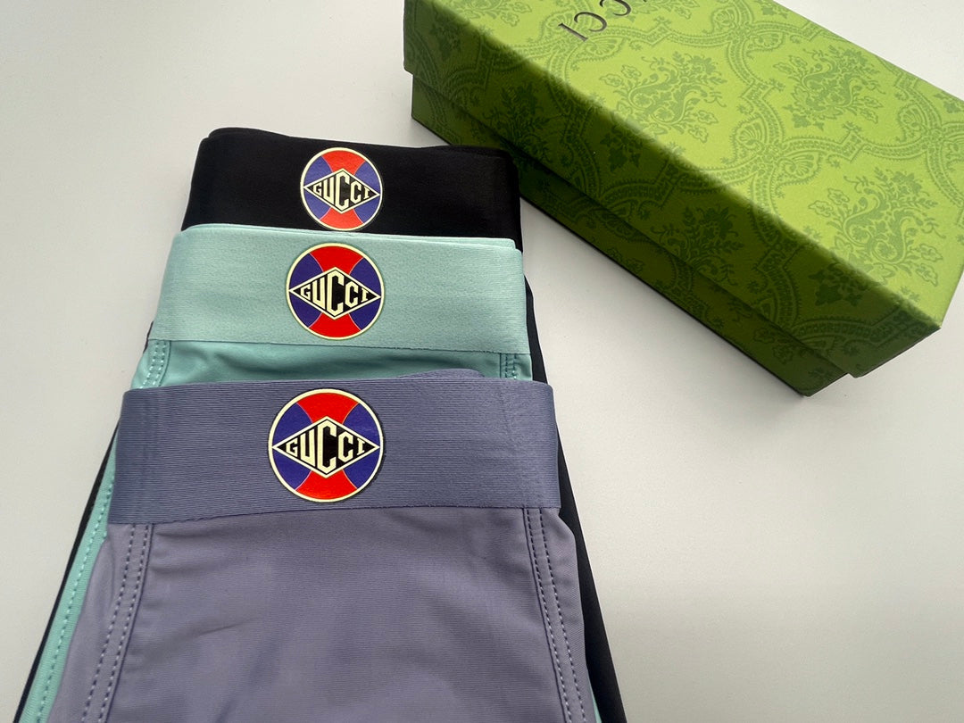 Gucci Tonal Logo Waistbands Men's Boxer Briefs - 3-Piece Box