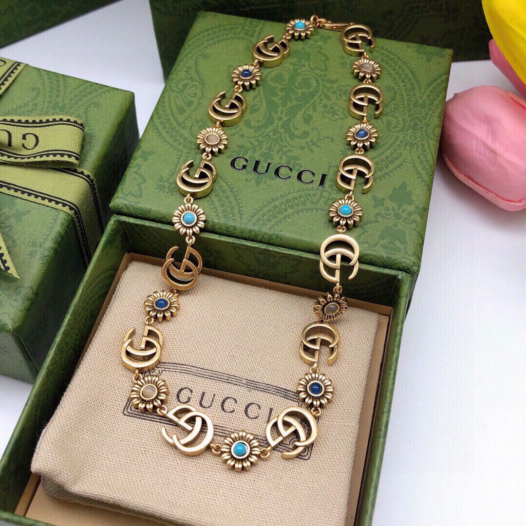 Martin Graham pendant necklace in polished metal-tone – front product view