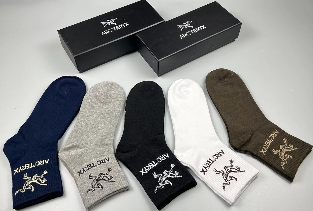 Arc'teryx Cotton Bird Graphics Crew Socks - 5-Pair Set