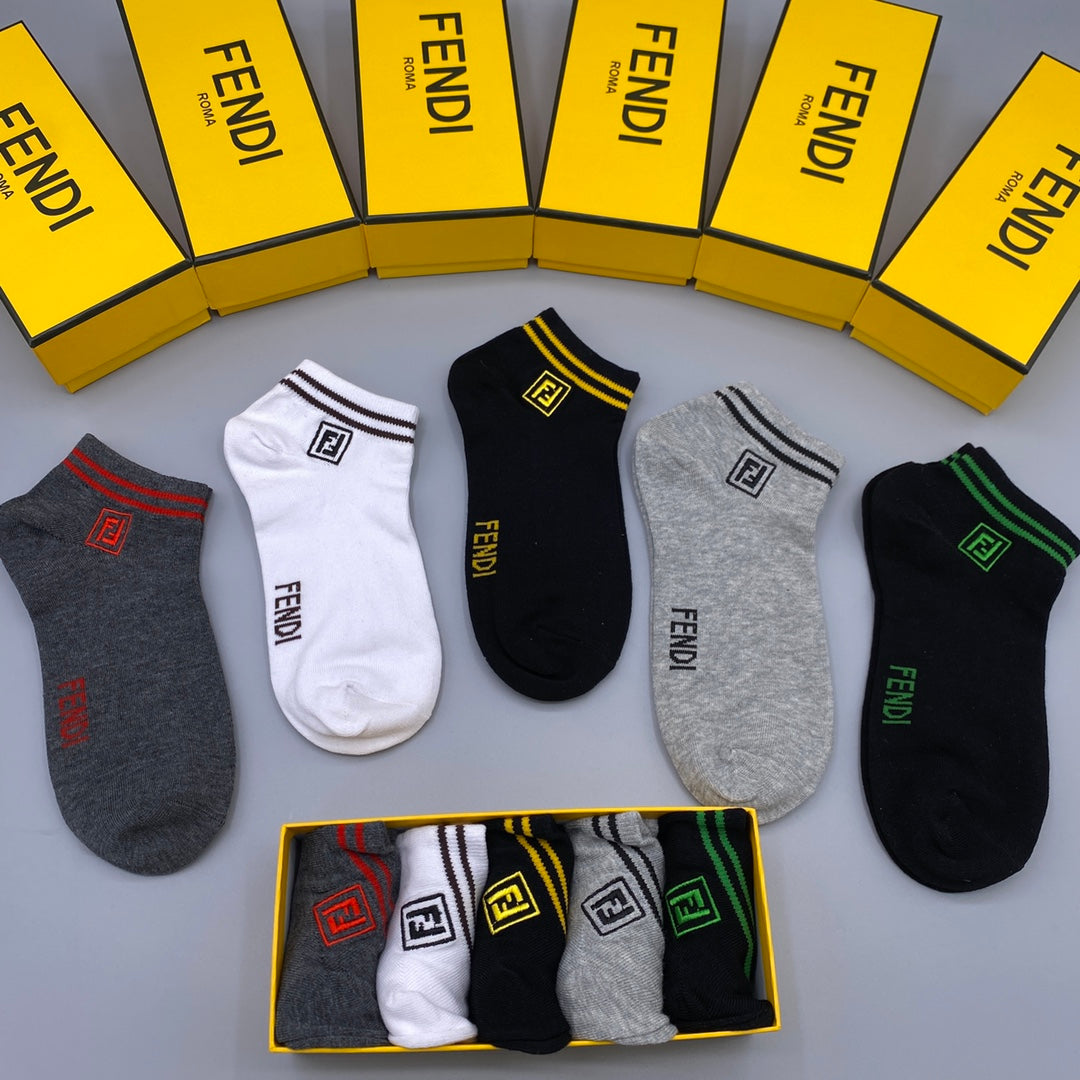 Fendi Short Socks - 5-Pair Set