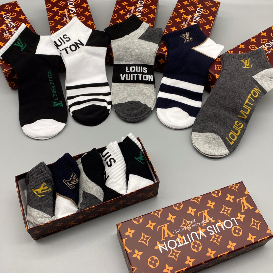 Louis Vuitton Short Socks - 5-Pair Pack