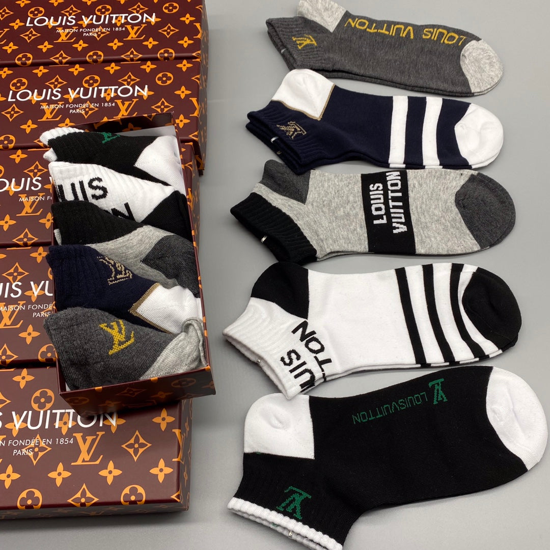 Louis Vuitton Short Socks - 5-Pair Pack