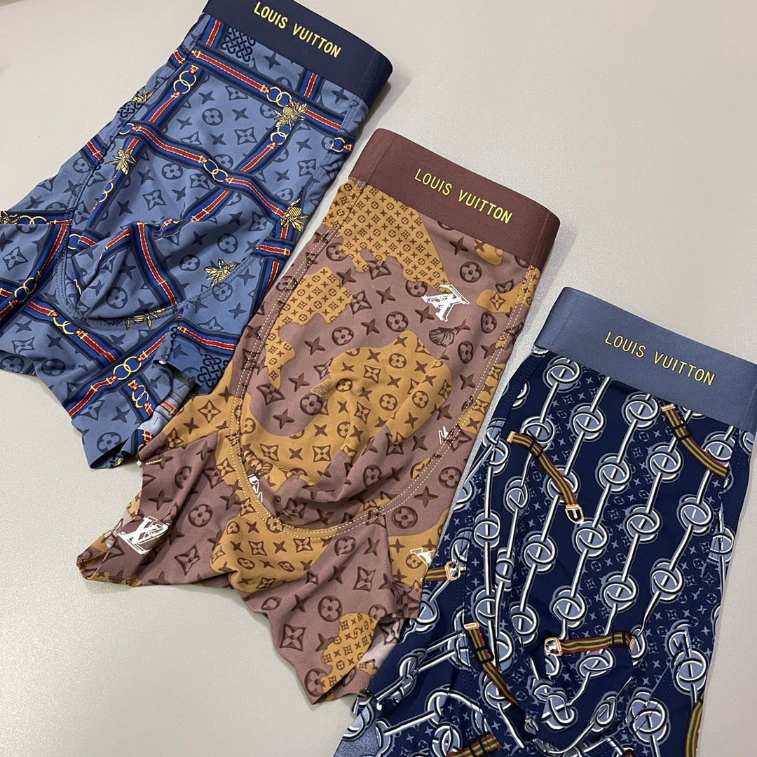 Louis Vuitton Nylon Blend Men's Boxer Briefs - 3-Piece Box - Sizes L-XXXL