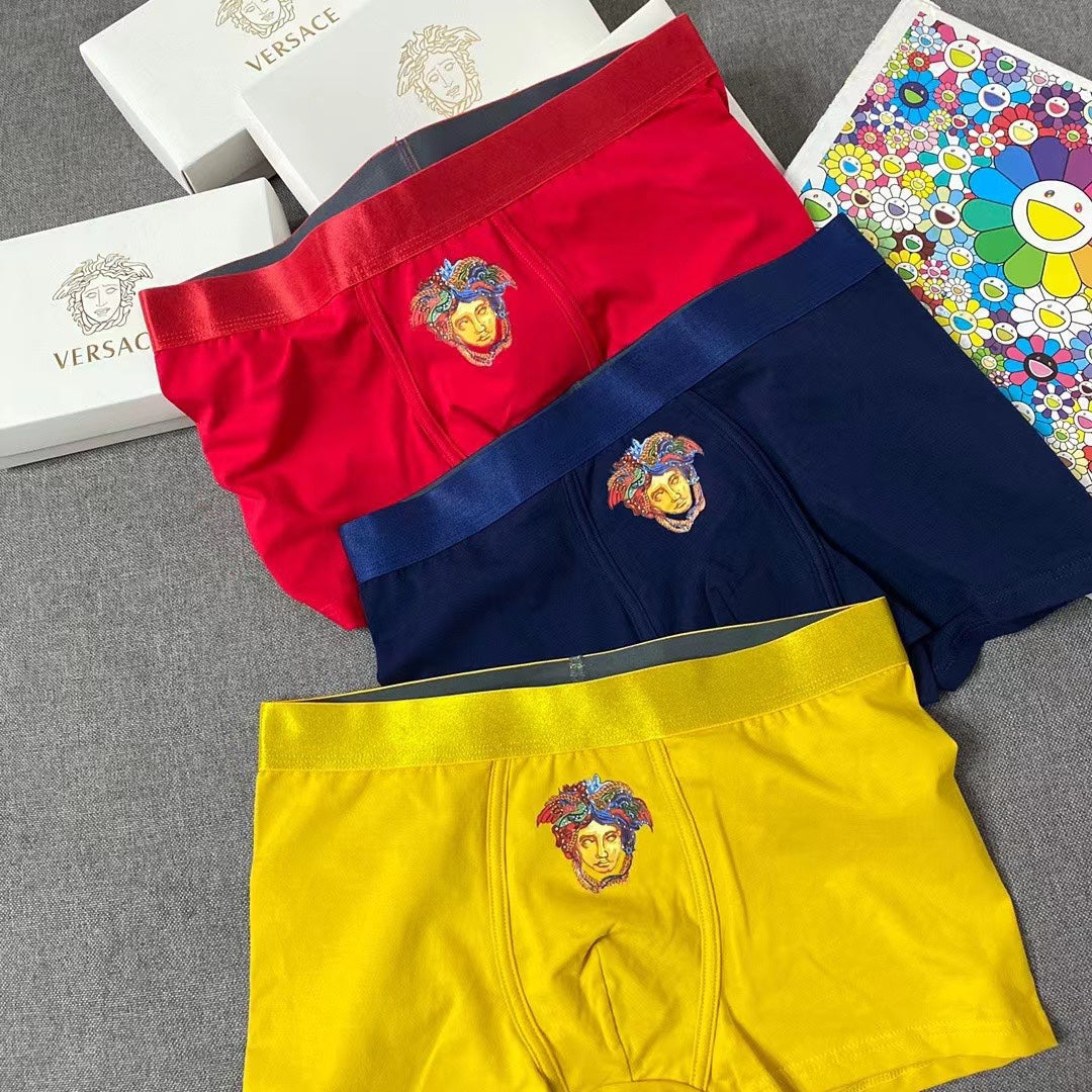 Cotton Men's Boxer Briefs - 3-Piece Box