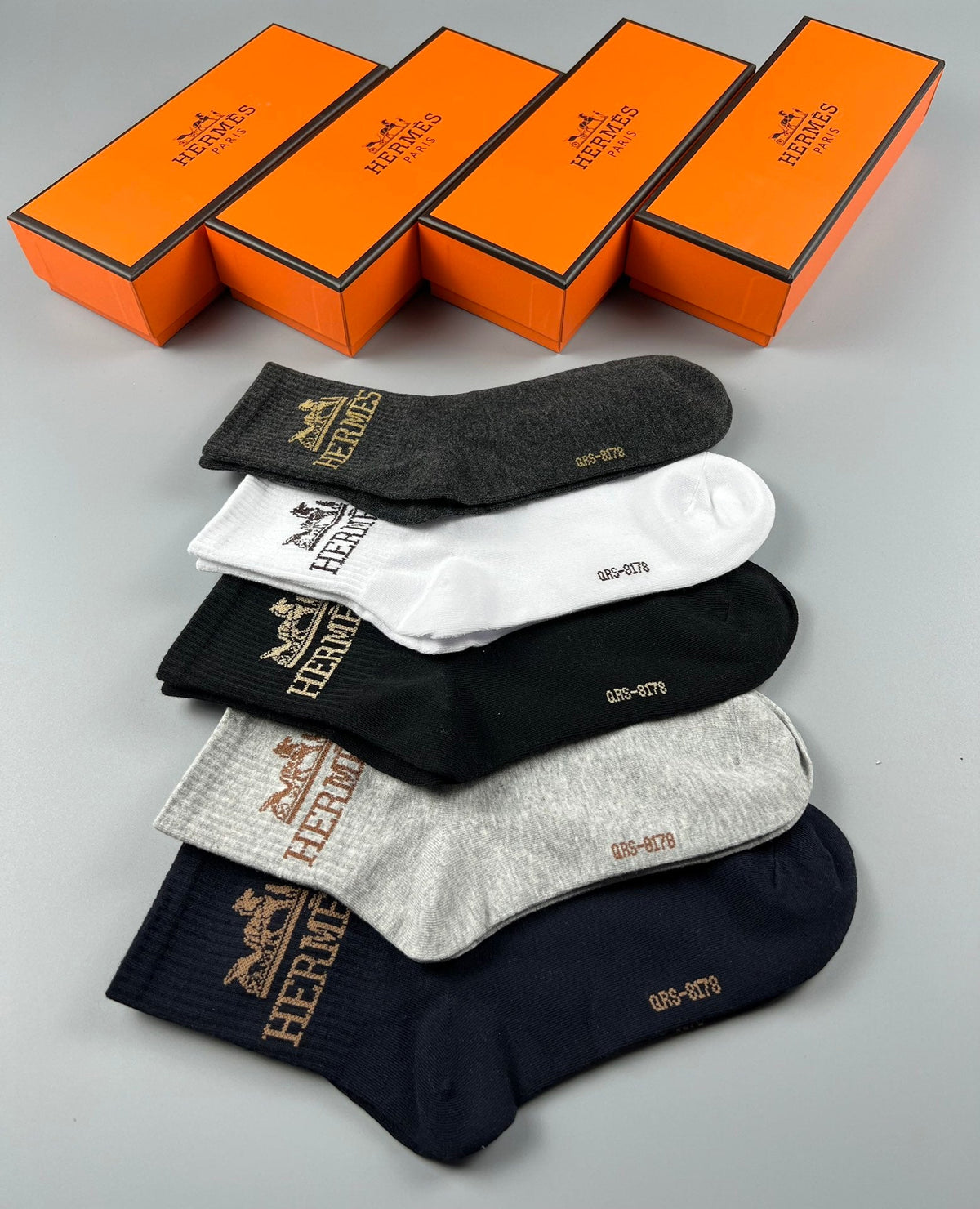 Hermes Cotton Socks - 5-Pair Pack