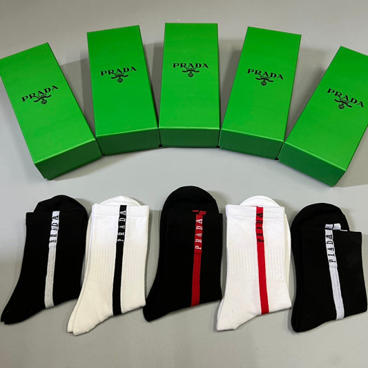 Prada Cotton Short Socks - 5-Pair Pack