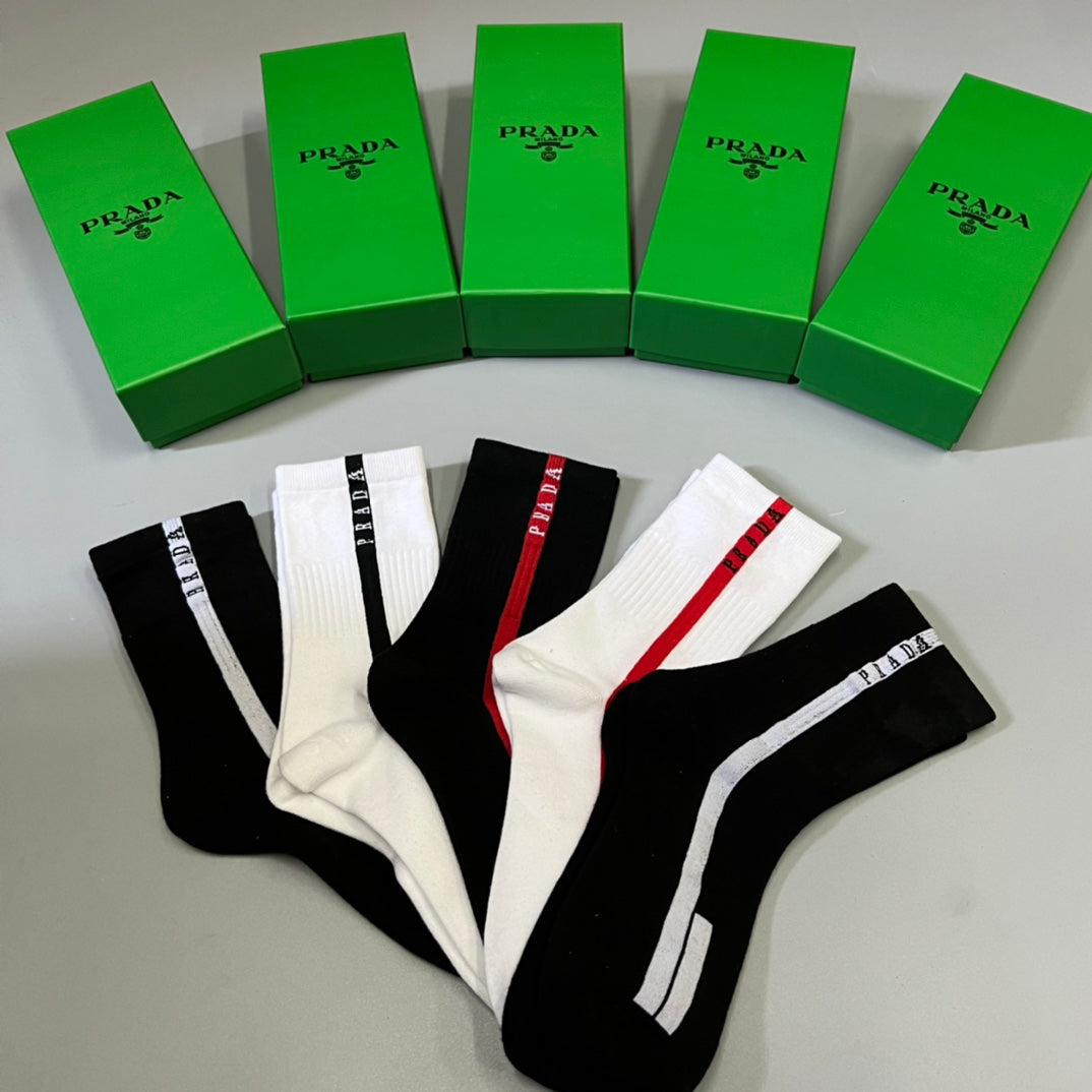 Prada Cotton Short Socks - 5-Pair Pack