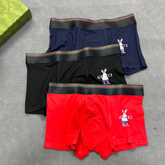 Gucci Visible Branded Waistband Or Emblem Details Men's Boxer Briefs - 3-Piece Box