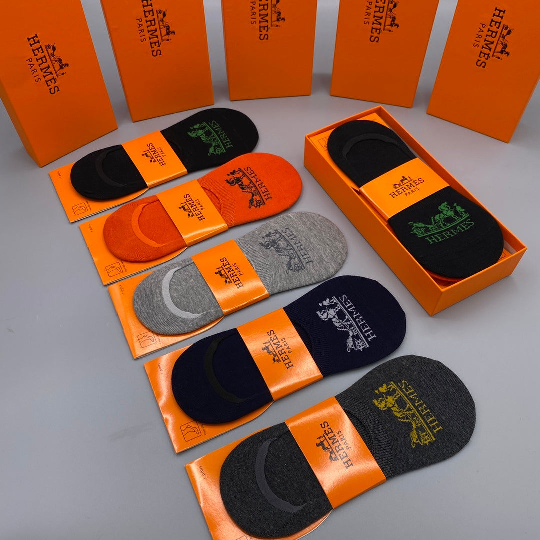 Hermes Short Socks - 5-Pair Pack