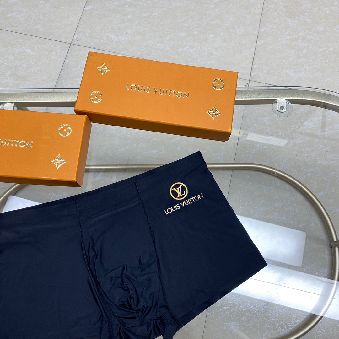 Louis Vuitton Visible All-Over Pattern And Logo Details Men's Boxer Briefs - 3-Piece Box