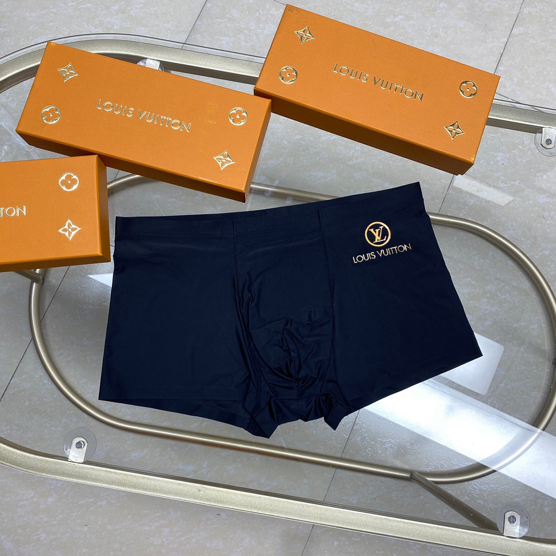 Louis Vuitton Visible All-Over Pattern And Logo Details Men's Boxer Briefs - 3-Piece Box