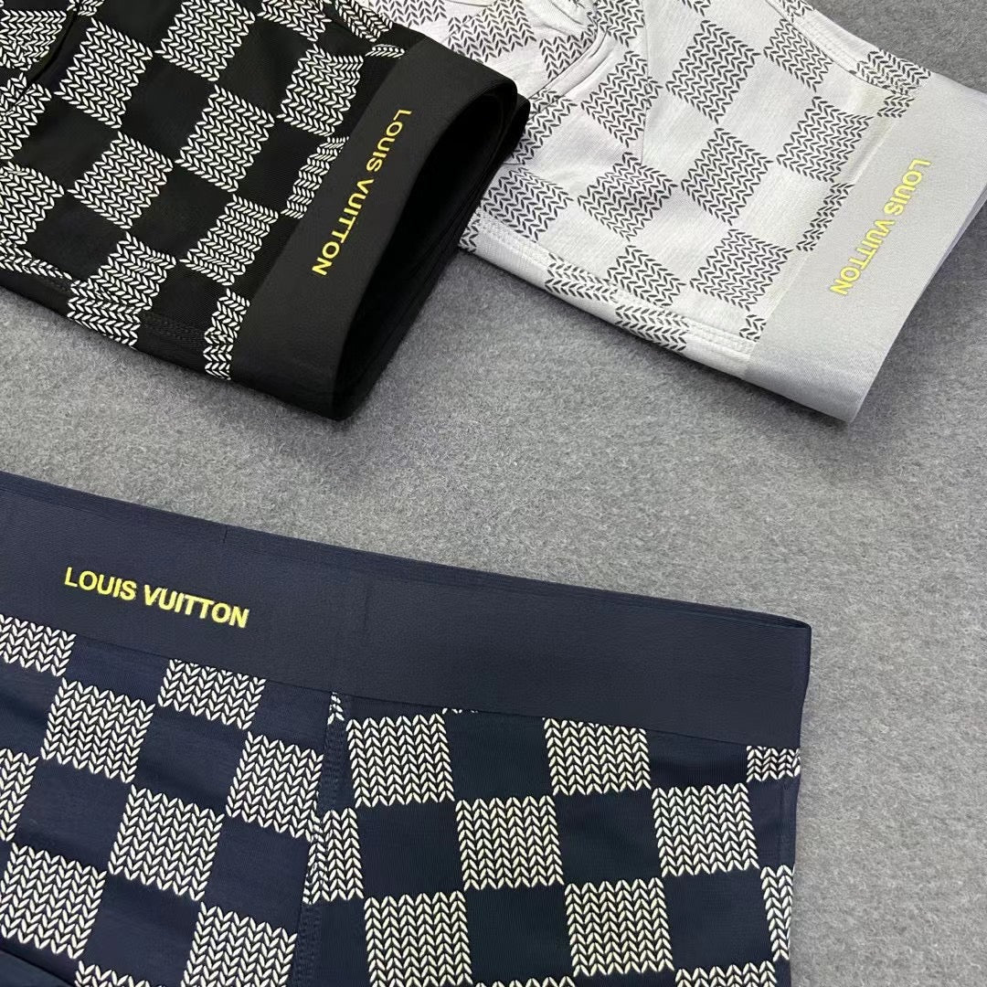 Louis Vuitton Visible Colour, Waistband And Emblem Details Men's Boxer Briefs - 3-Piece Box