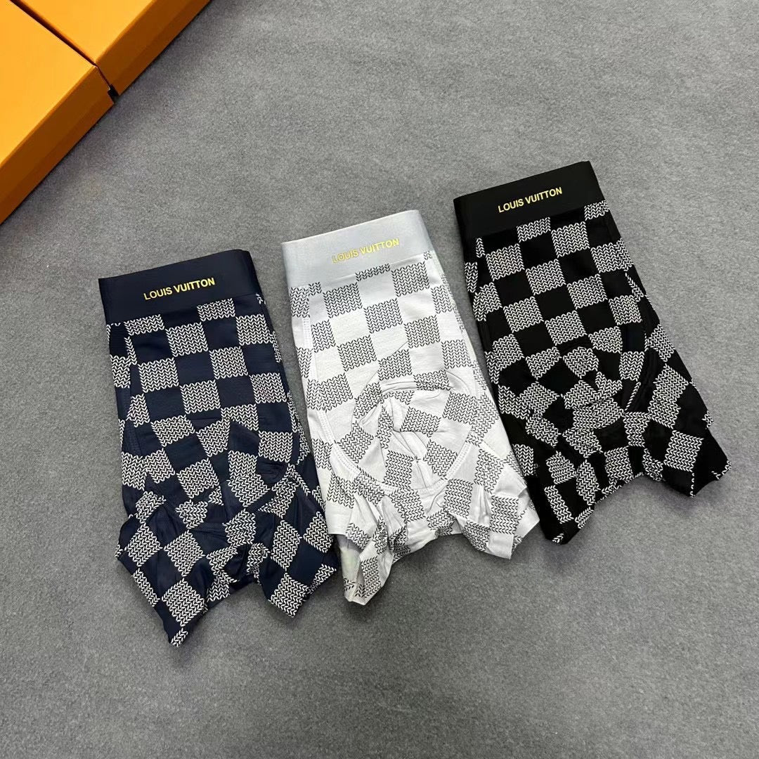 Louis Vuitton Visible Colour, Waistband And Emblem Details Men's Boxer Briefs - 3-Piece Box