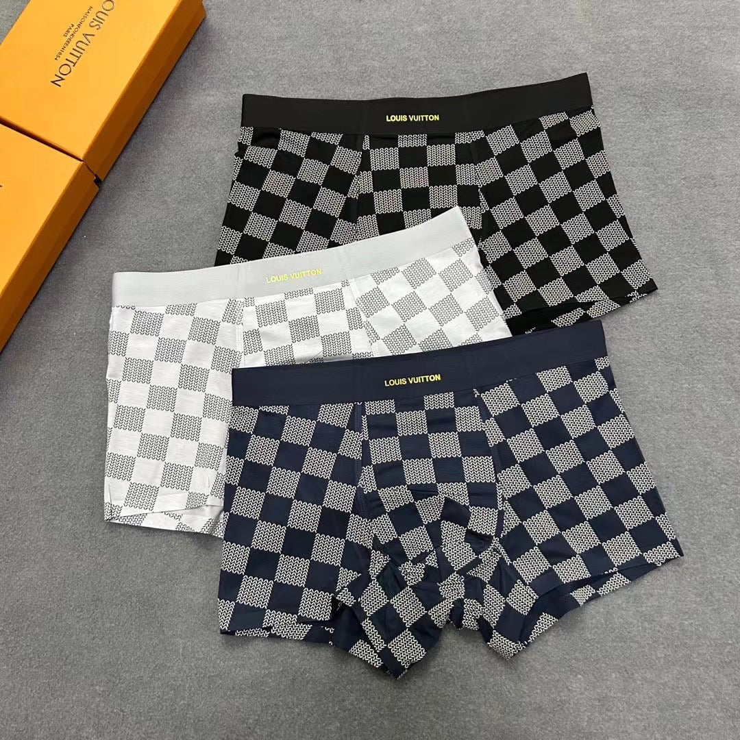Louis Vuitton Visible Colour, Waistband And Emblem Details Men's Boxer Briefs - 3-Piece Box