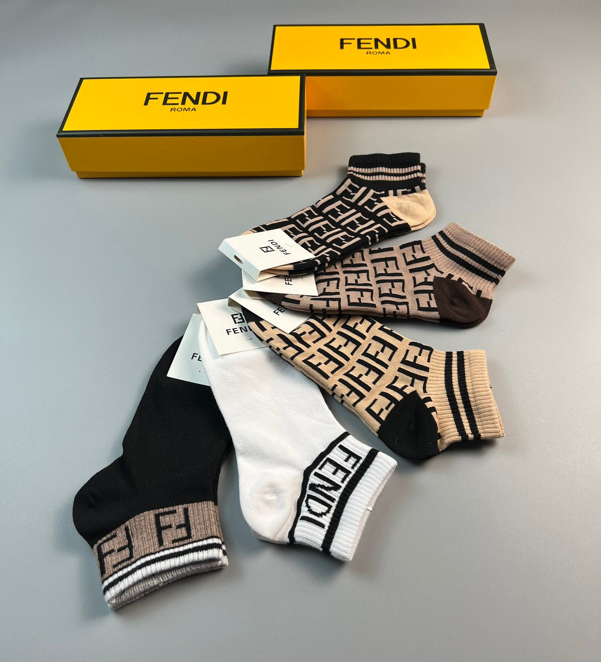 Fendi Short Socks - 5-Pair Pack