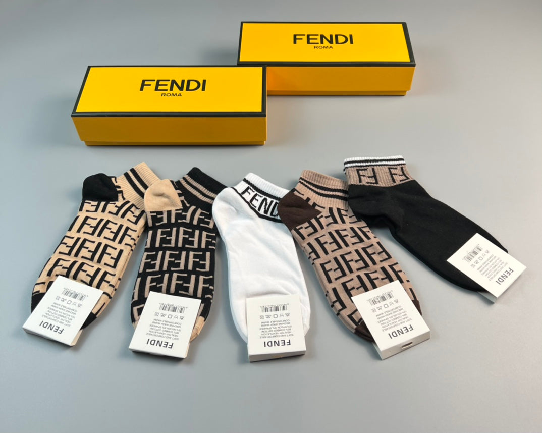 Fendi Short Socks - 5-Pair Pack