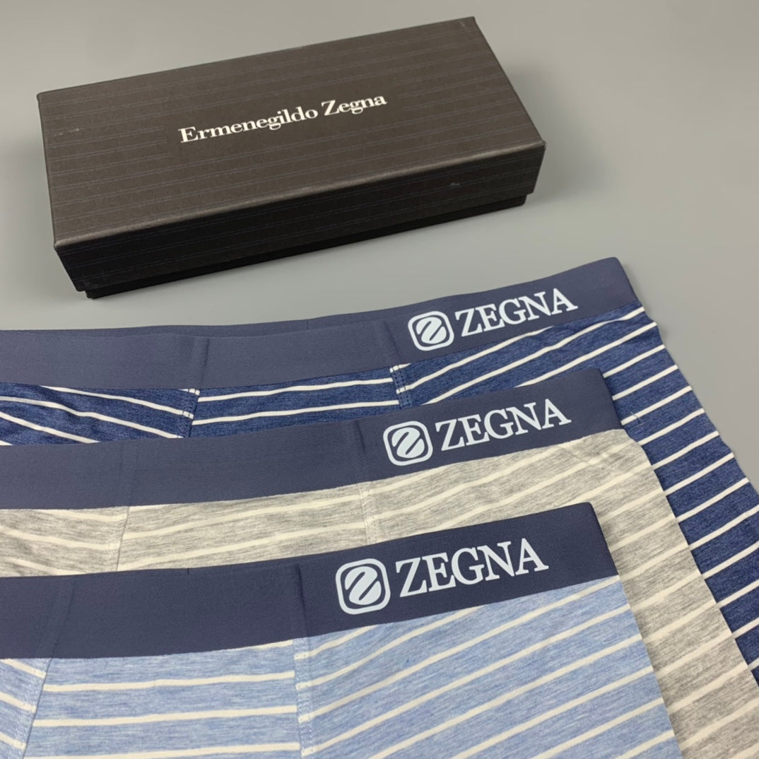 Zegna Striped Boxer Briefs 3-Piece Box Collection Essentials