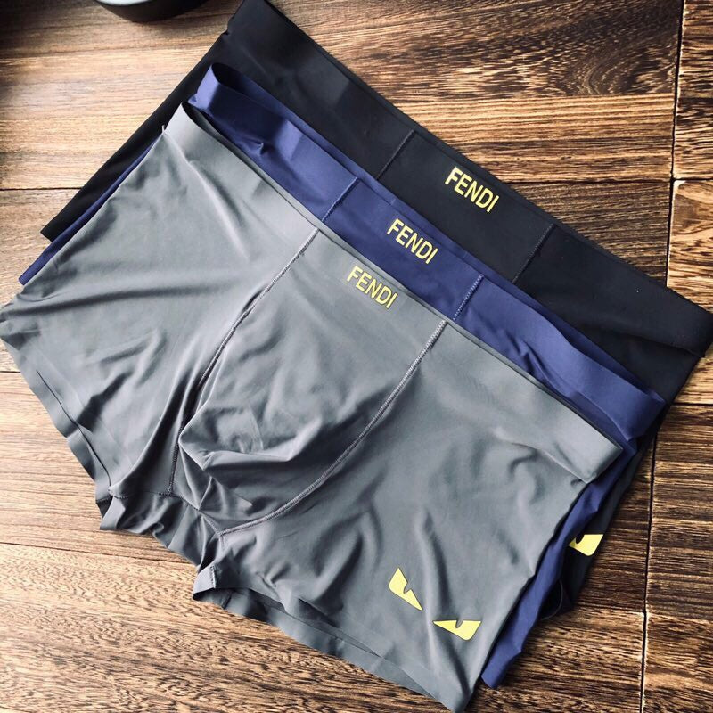 Fendi Nylon Blend Men's Boxer Briefs - 3-Piece Box
