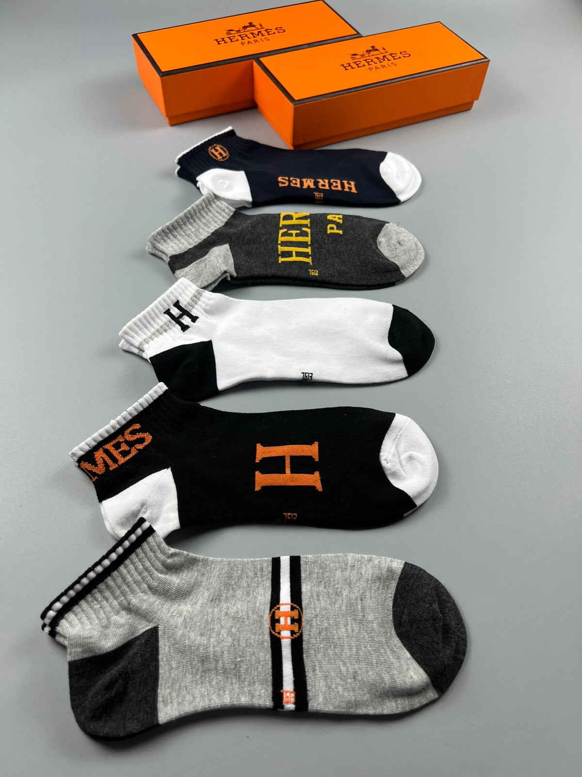 Hermes Logo Ankle Socks - Assorted Set