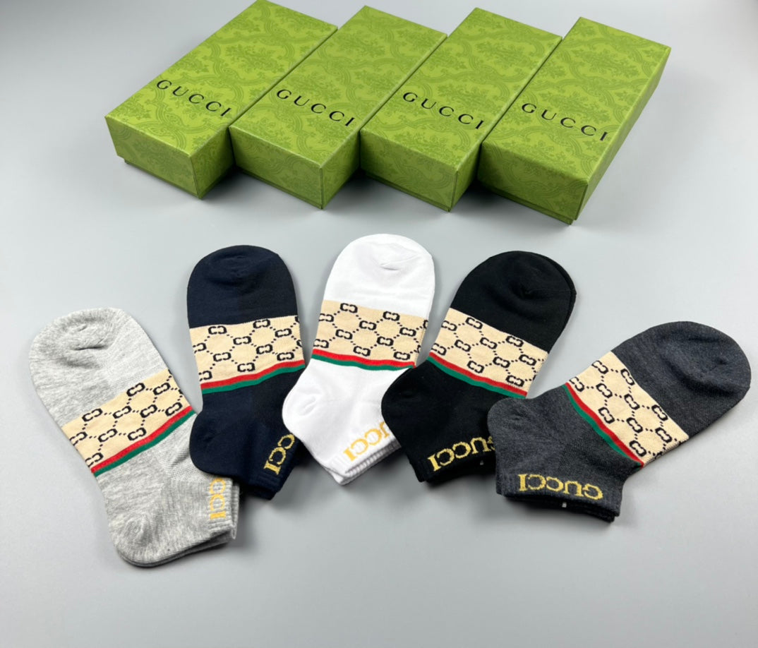 Gucci Cotton Short Socks - 5-Pair Pack
