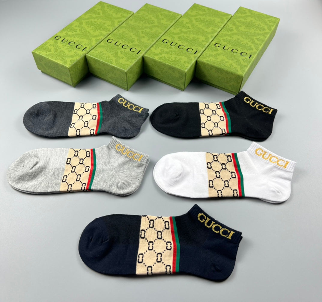 Gucci Cotton Short Socks - 5-Pair Pack