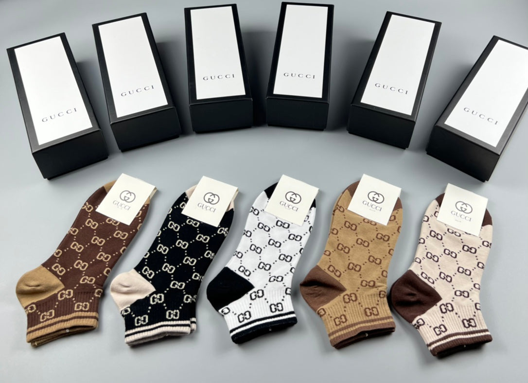 Gucci Cotton Socks – 5-Pair Pack