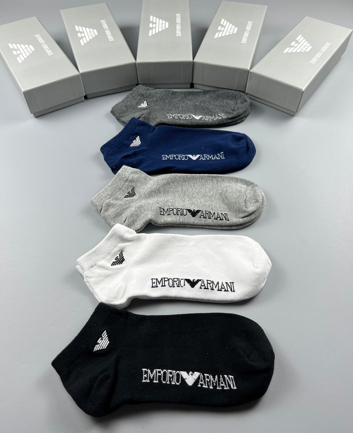 Emporio Armani Cotton Breathable Socks – 5-Pair Pack
