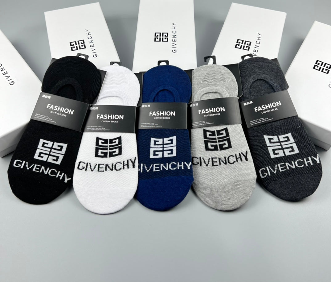 Givenchy Cotton Short Socks - 5-Pair Pack