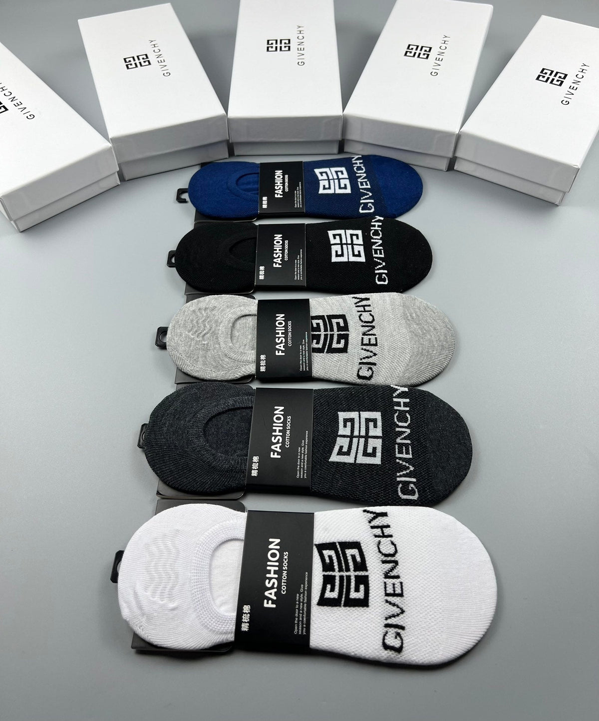 Givenchy Cotton Short Socks - 5-Pair Pack