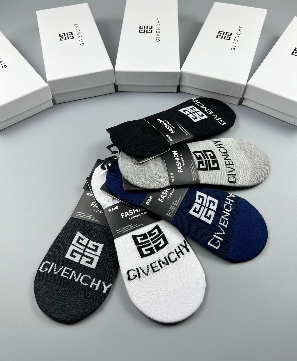 Givenchy Cotton Short Socks - 5-Pair Pack