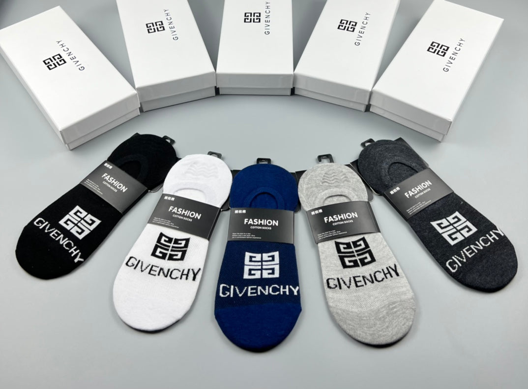 Givenchy Cotton Short Socks - 5-Pair Pack
