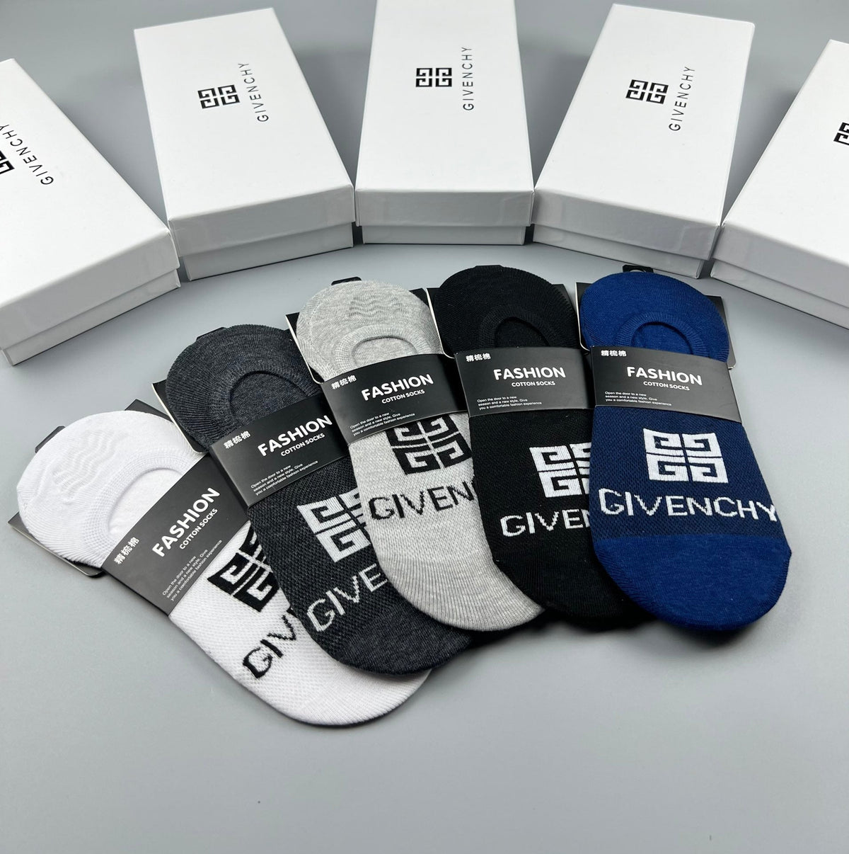 Givenchy Cotton Short Socks - 5-Pair Pack
