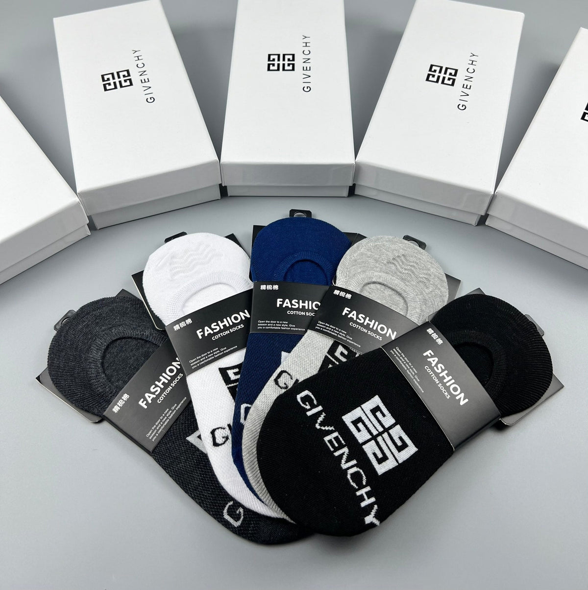 Givenchy Cotton Short Socks - 5-Pair Pack