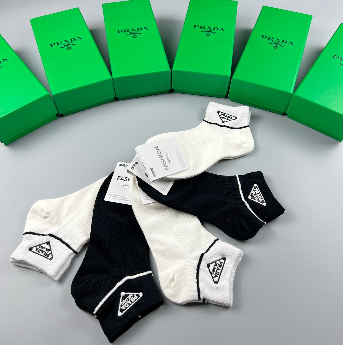 Prada Cotton Short Socks - 5-Pair Pack