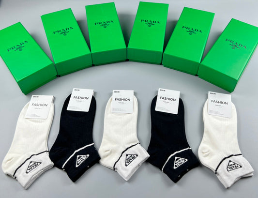 Prada Cotton Short Socks - 5-Pair Pack