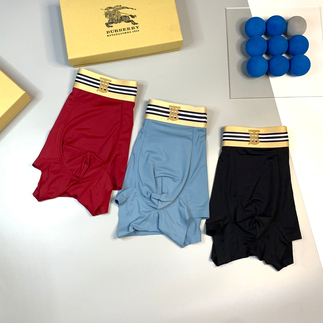 Burberry Ice-Silk Men's Boxer Briefs - 3-Piece Box