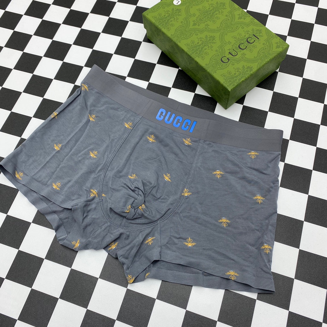 Gucci Small Repeating Bee-Style Motifs Men's Boxer Briefs - 3-Piece Box