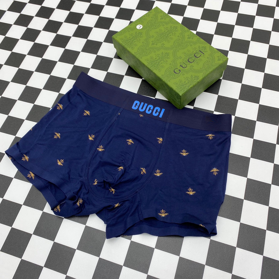 Gucci Visible Waistband, Colour And Emblem Details Men's Boxer Briefs - 3-Piece Box