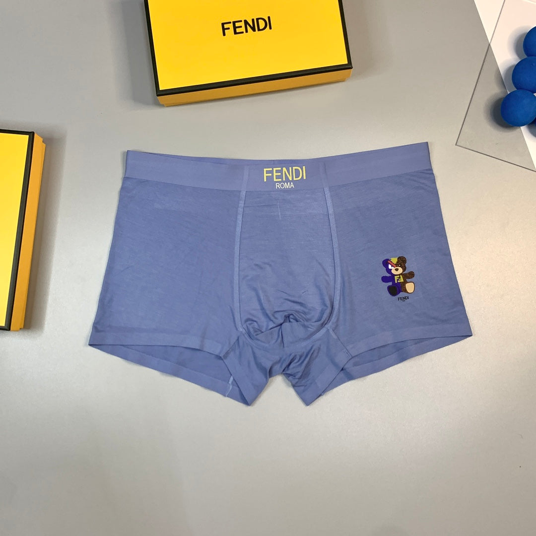 Fendi Bear Patch Details Men's Boxer Briefs - 3-Piece Box