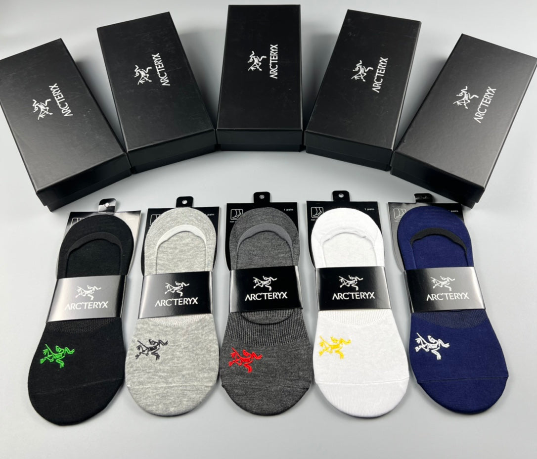 Arc'teryx Cotton No-Show Socks - 5-Pair Box
