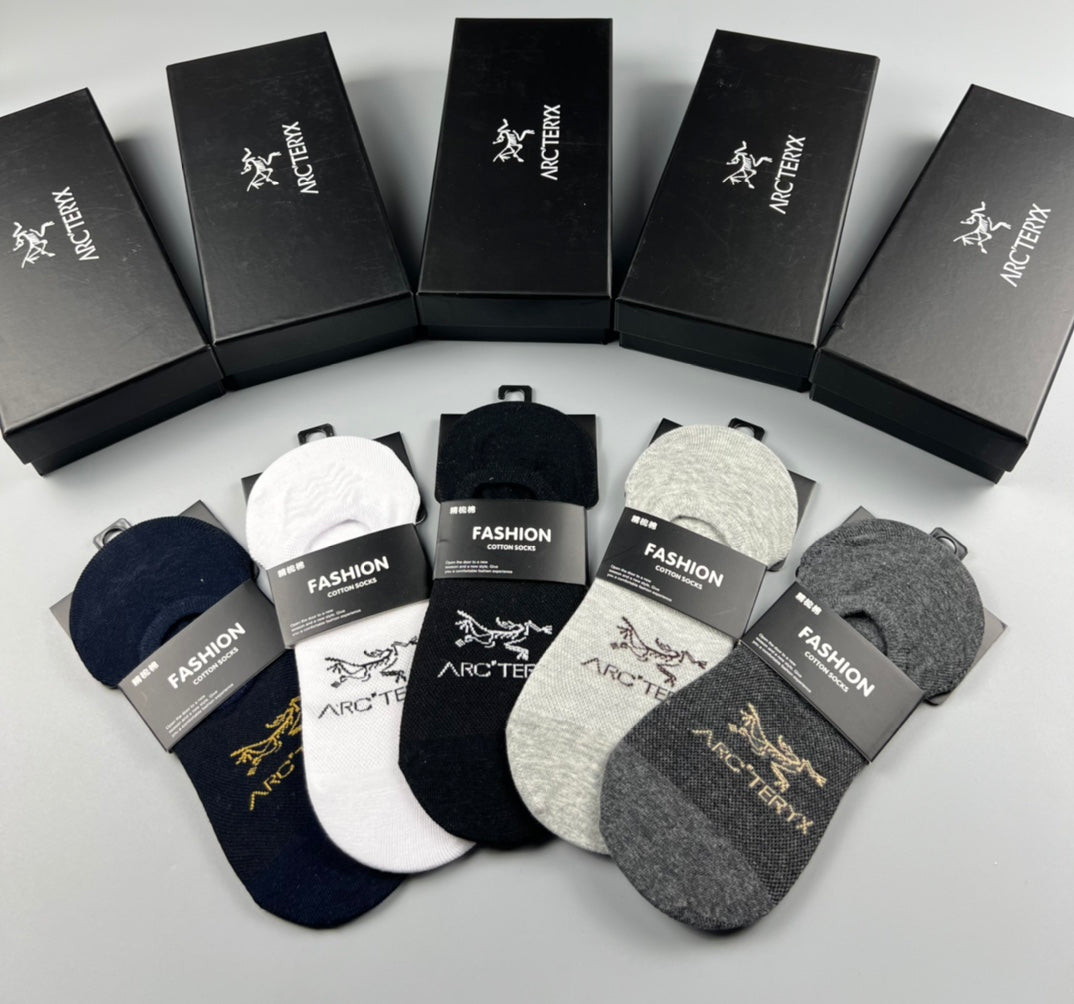Arc'teryx O-Heel Cotton No-Show Socks - 5-Pair Box